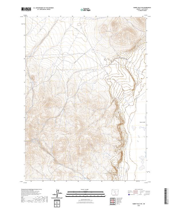 Rabbit Hills SW topographic map thumbnail