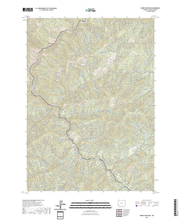 Rabbit Mountain 2023 topographic map thumbnail
