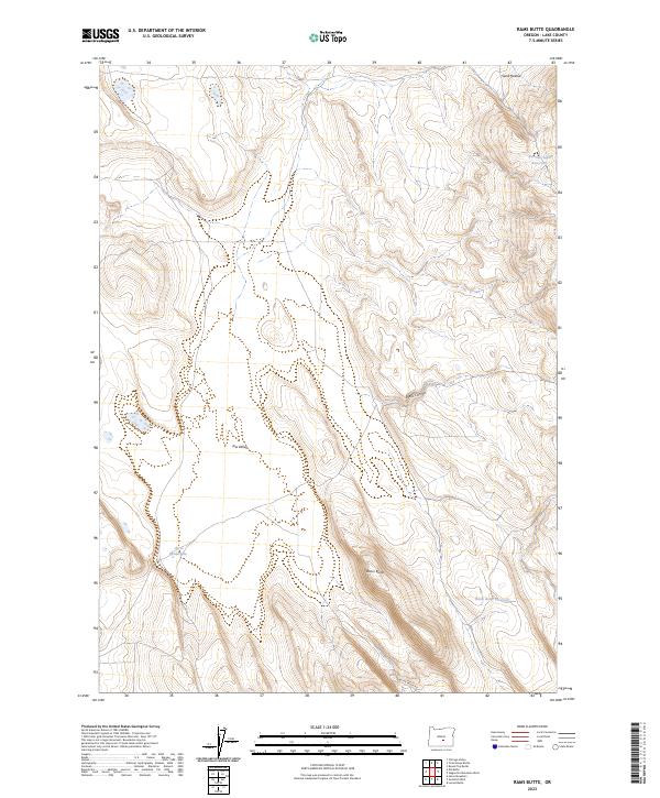 Rams Butte topographic map thumbnail