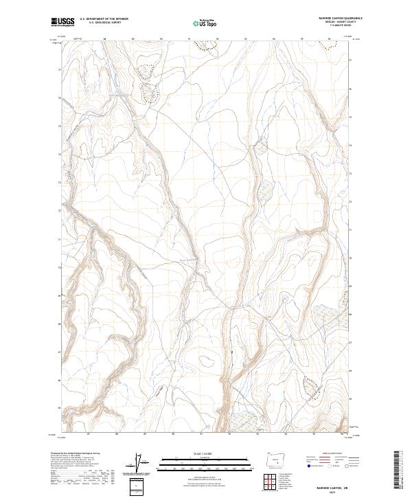 Rawhide Canyon 2023 topographic map thumbnail