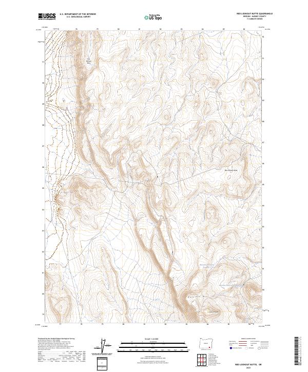 Red Lookout Butte topographic map thumbnail
