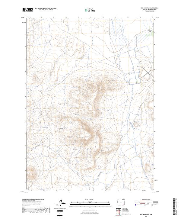 Red Mountain topographic map thumbnail