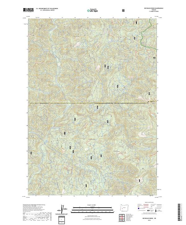 Reynolds Ridge topographic map thumbnail