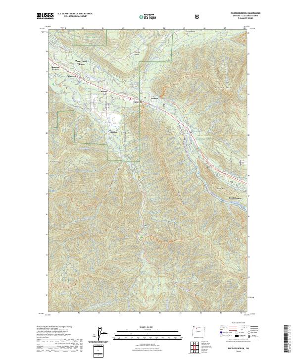 Rhododendron topographic map thumbnail
