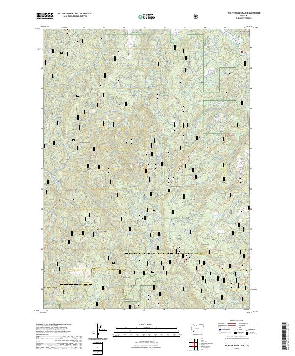Richter Mountain 2023 topographic map thumbnail