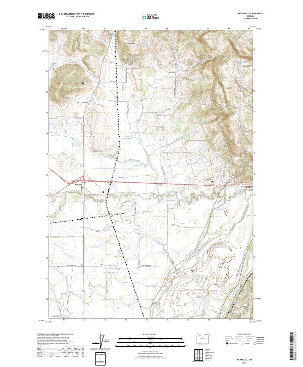 Rickreall 2023 topographic map preview