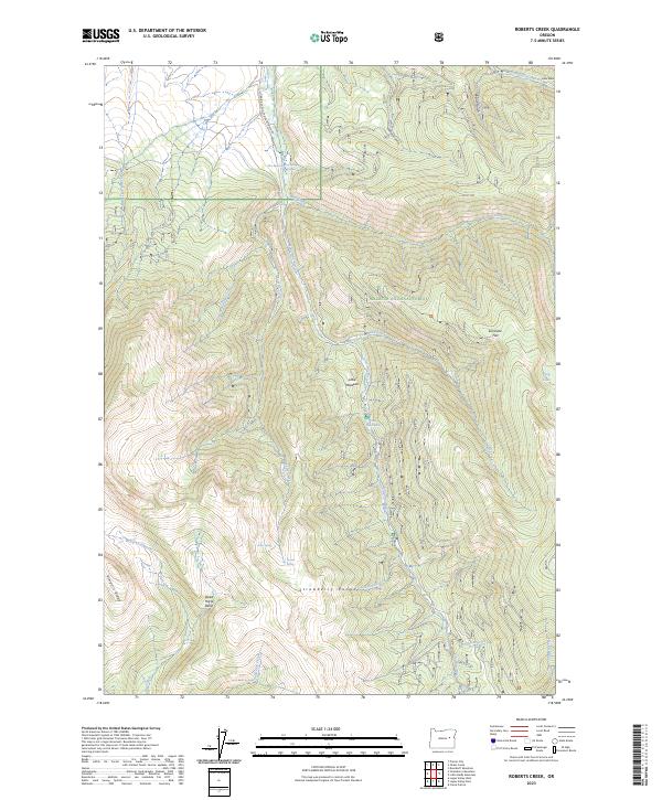 Roberts Creek topographic map thumbnail