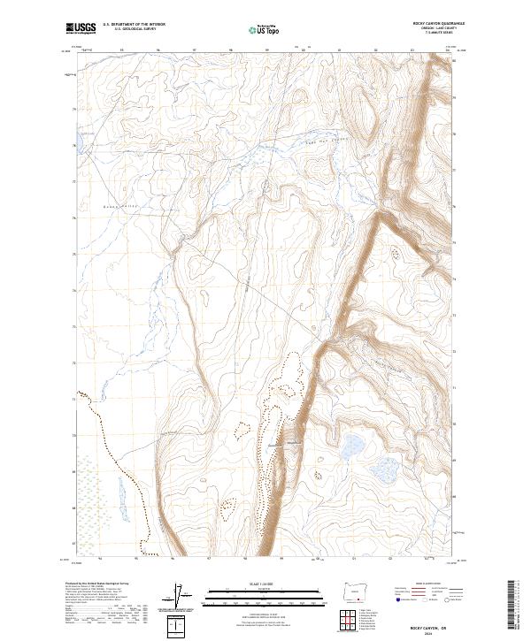 Rocky Canyon topographic map thumbnail
