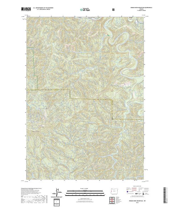 Roman Nose Mountain topographic map thumbnail