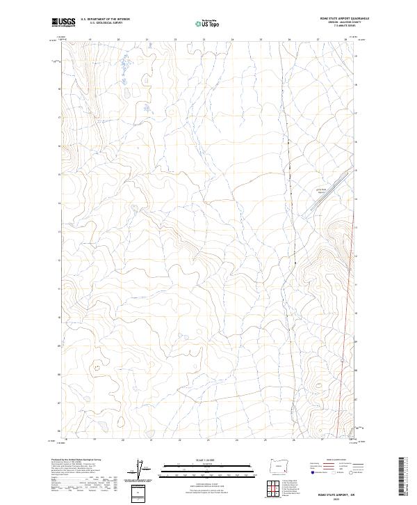 Rome State Airport topographic map thumbnail