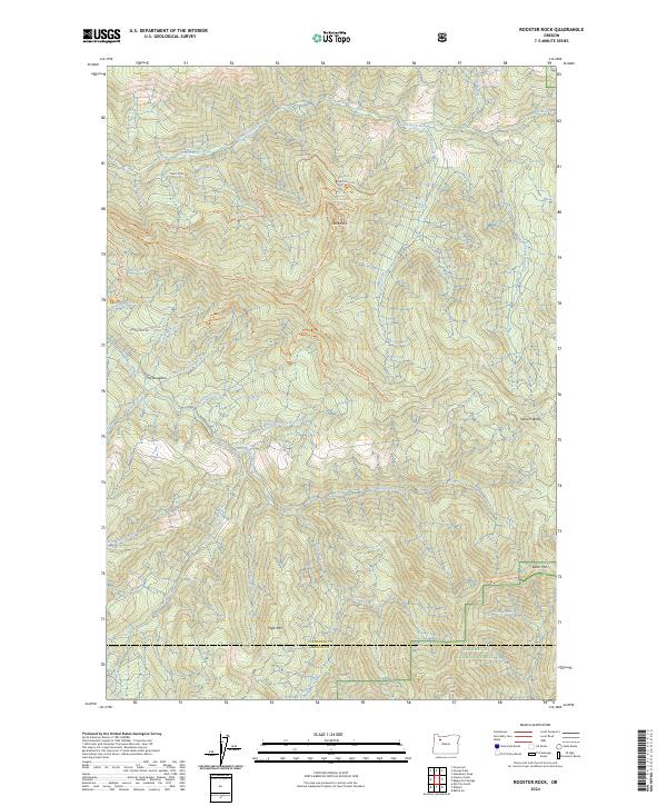 Rooster Rock 2024 topographic map thumbnail