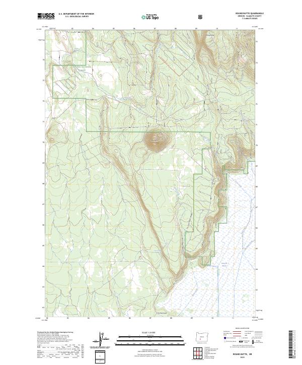 Round Butte topographic map thumbnail