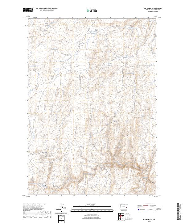 Rufino Butte topographic map thumbnail