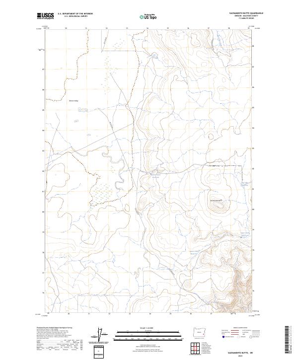 Sacramento Butte topographic map thumbnail