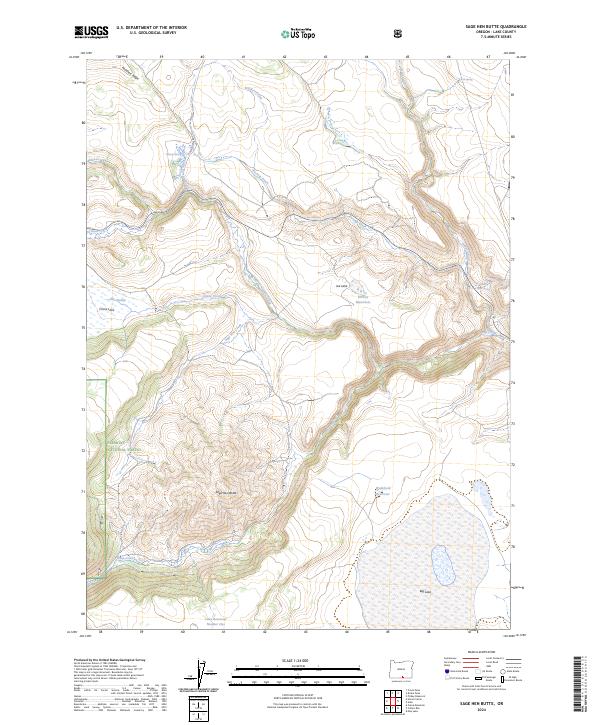 Sage Hen Butte topographic map thumbnail