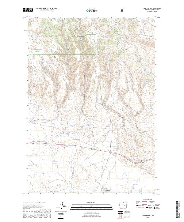 Sage Hen Hill topographic map thumbnail