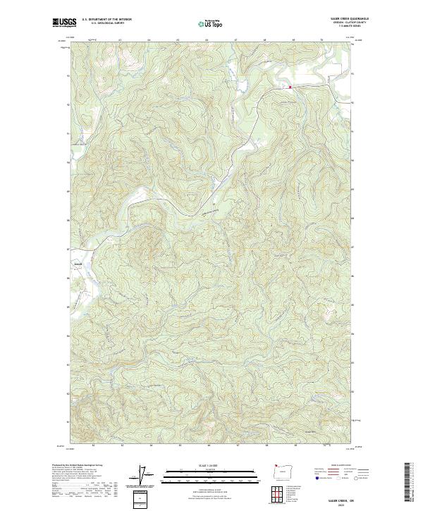 Sager Creek 2023 topographic map thumbnail