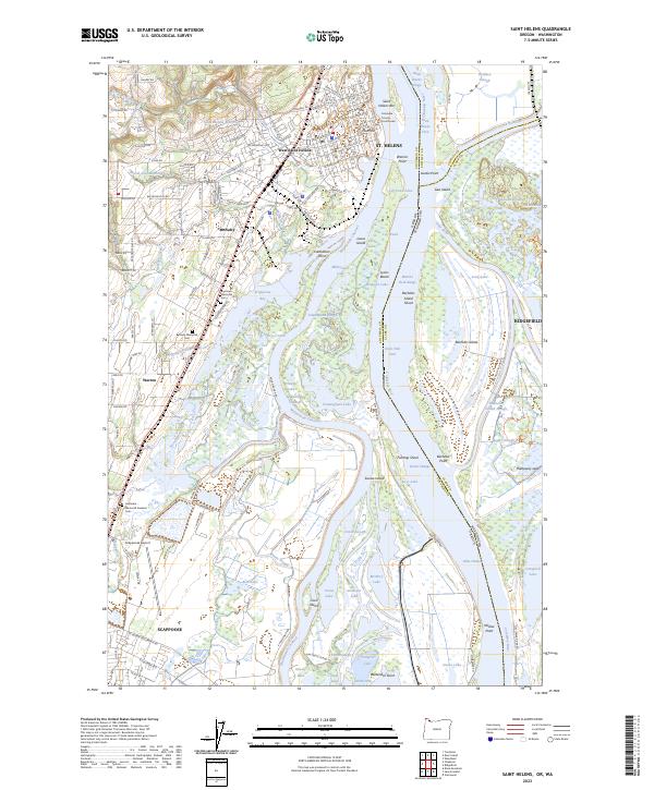 Saint Helens 2023 topographic map thumbnail