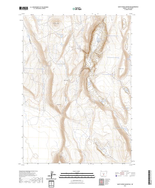 Saint Patrick Mountain 2024 topographic map thumbnail