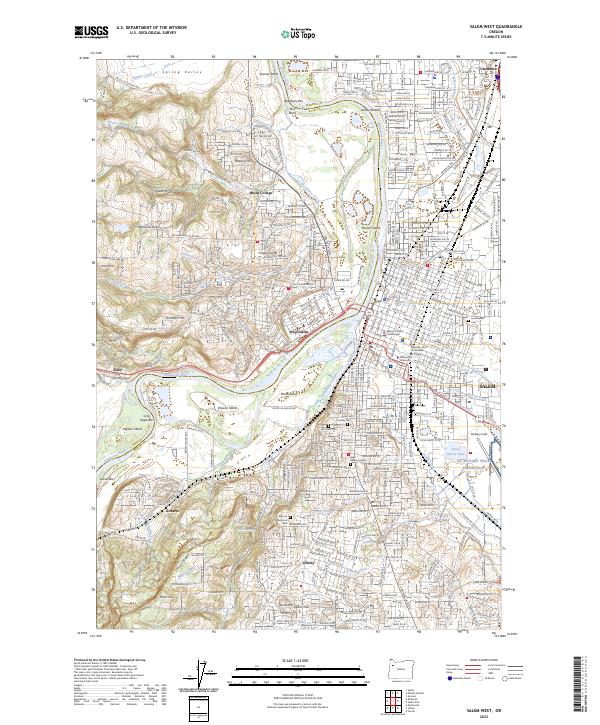 Salem West 2023 topographic map thumbnail
