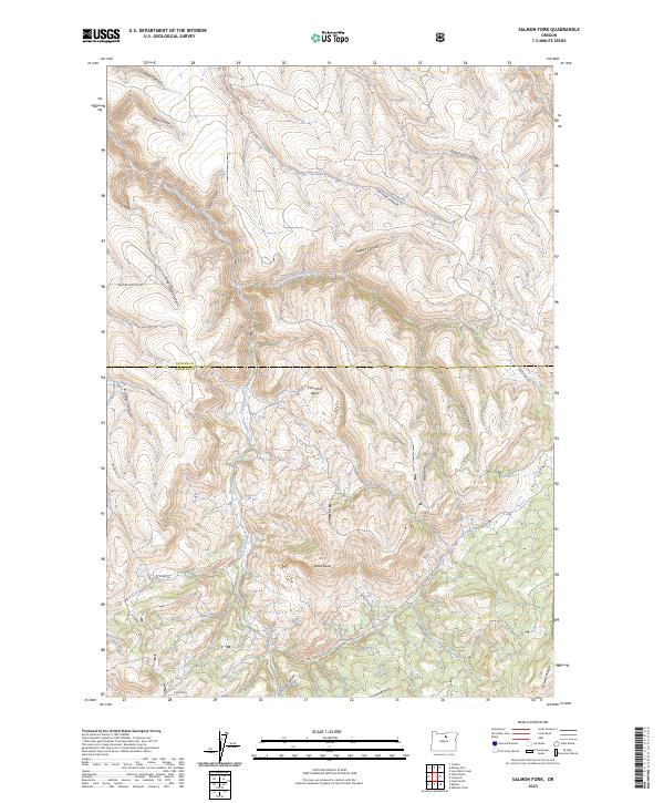 Salmon Fork 2023 topographic map thumbnail