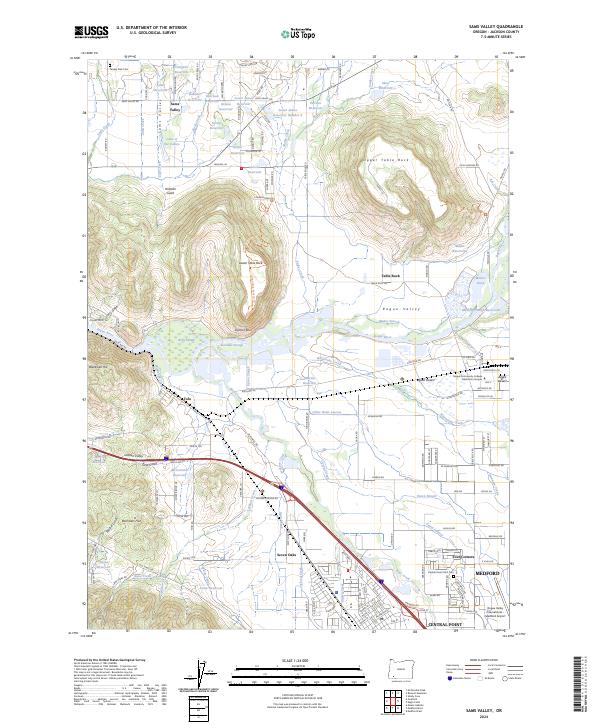 Sams Valley topographic map thumbnail
