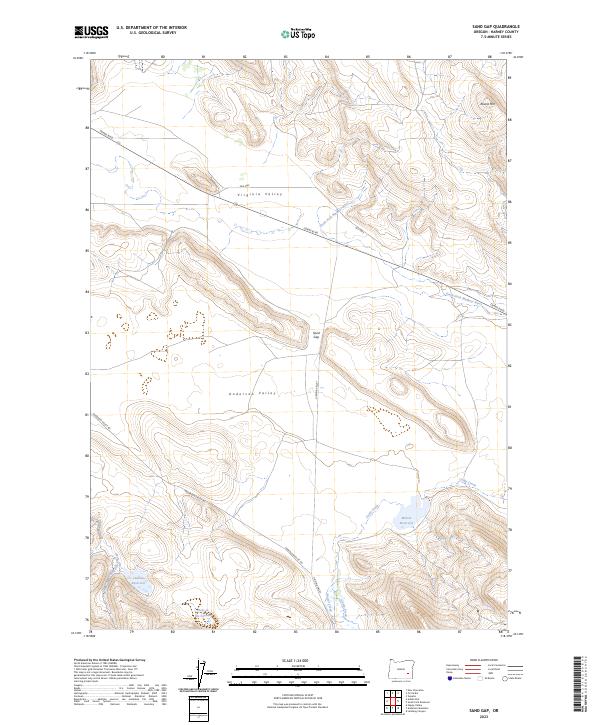 Sand Gap 2023 topographic map thumbnail