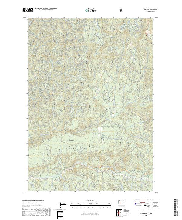Sardine Butte 2023 topographic map thumbnail