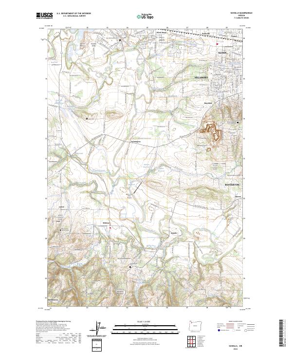 Scholls 2024 topographic map thumbnail
