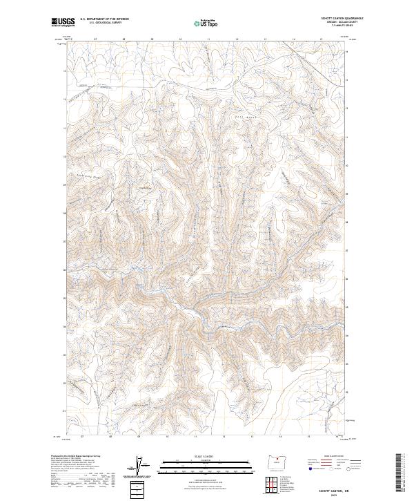 Schott Canyon 2023 topographic map thumbnail