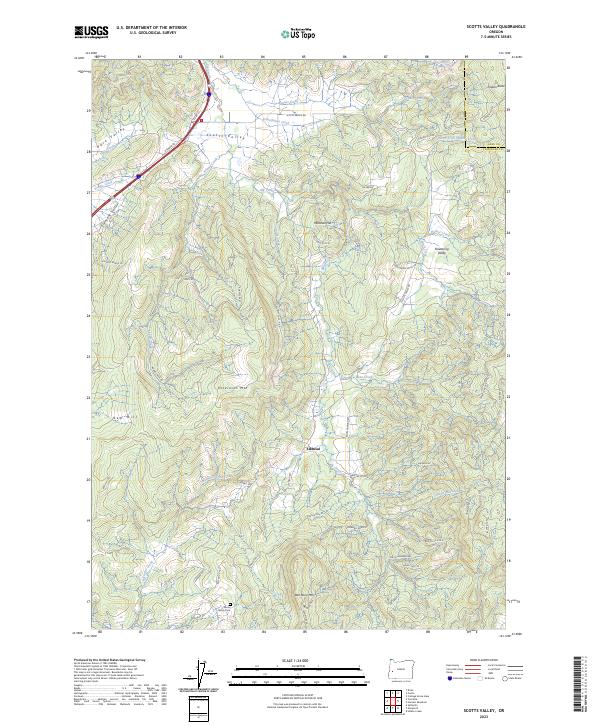 Scotts Valley topographic map thumbnail