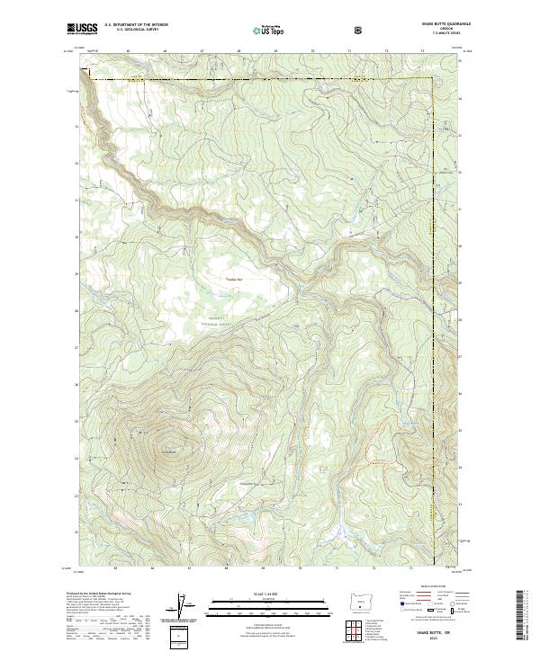 Shake Butte 2023 topographic map thumbnail