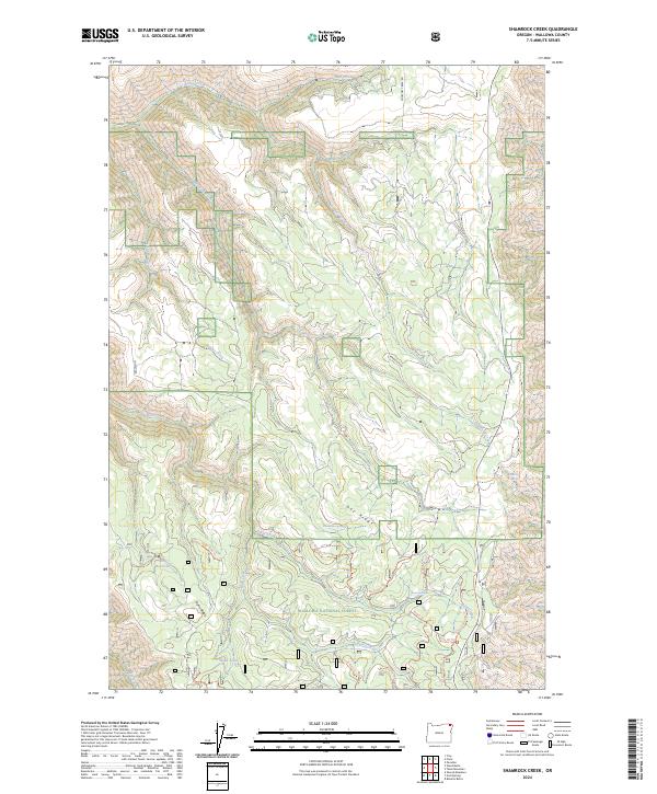 Shamrock Creek topographic map thumbnail