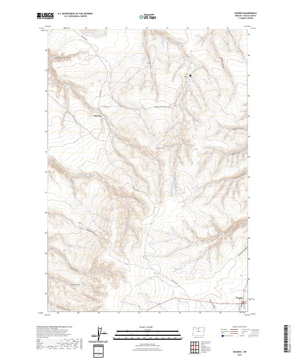 Shaniko 2023 topographic map thumbnail