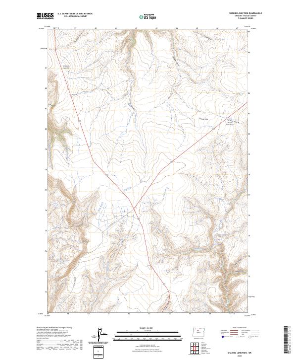 Shaniko Junction topographic map thumbnail