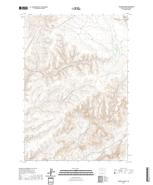 Shaniko Summit topographic map thumbnail