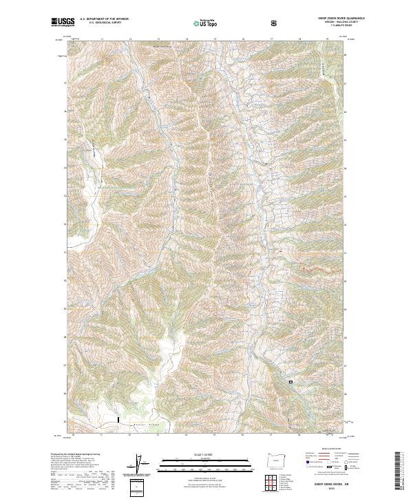 Sheep Creek Divide topographic map thumbnail