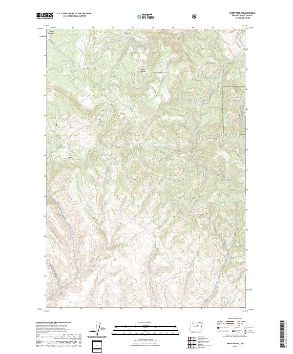 Sheep Ridge topographic map thumbnail