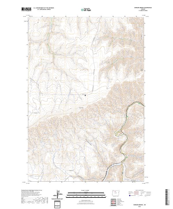 Sherars Bridge 2024 topographic map thumbnail