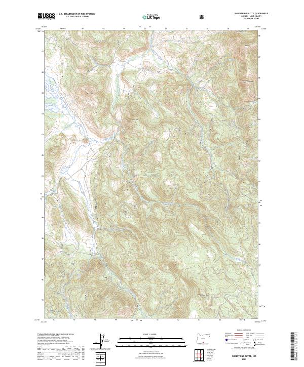 Shoestring Butte topographic map thumbnail