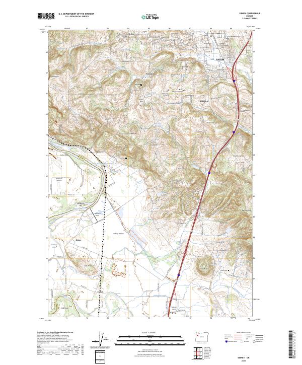 Sidney 2023 topographic map thumbnail