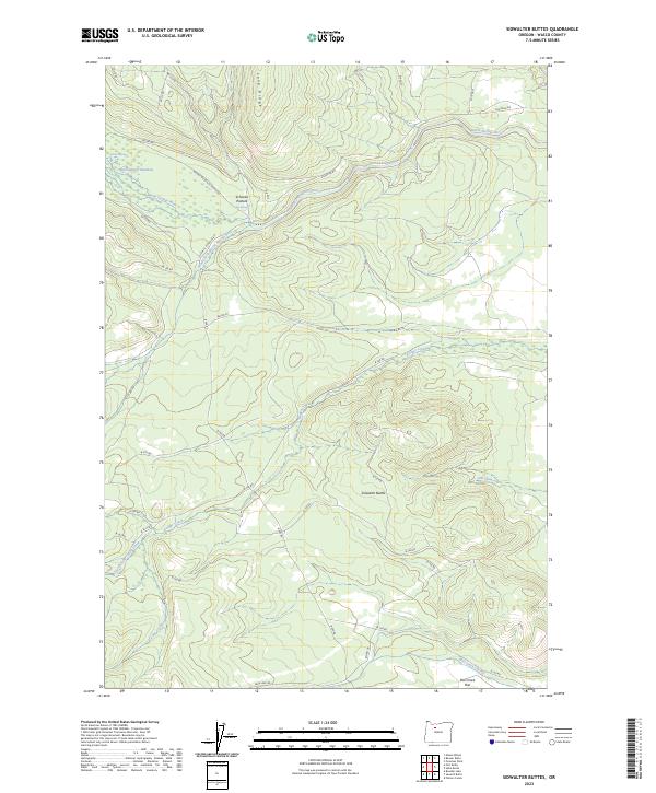 Sidwalter Buttes topographic map thumbnail
