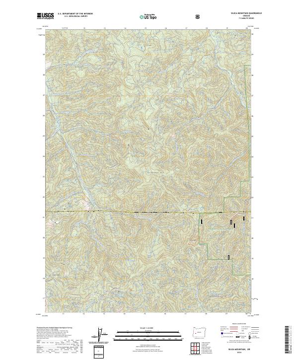Silica Mountain topographic map thumbnail