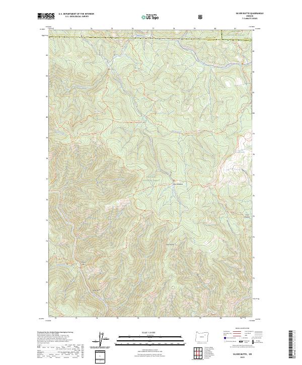 Silver Butte 2023 topographic map thumbnail