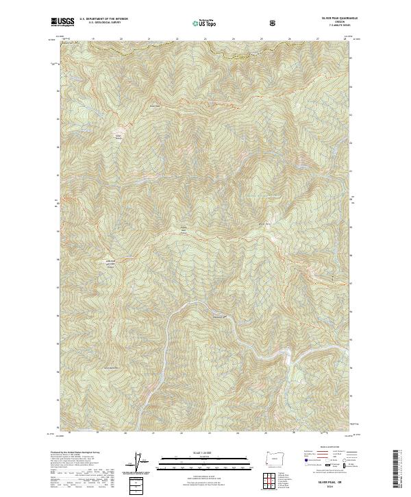 Silver Peak 2024 topographic map thumbnail