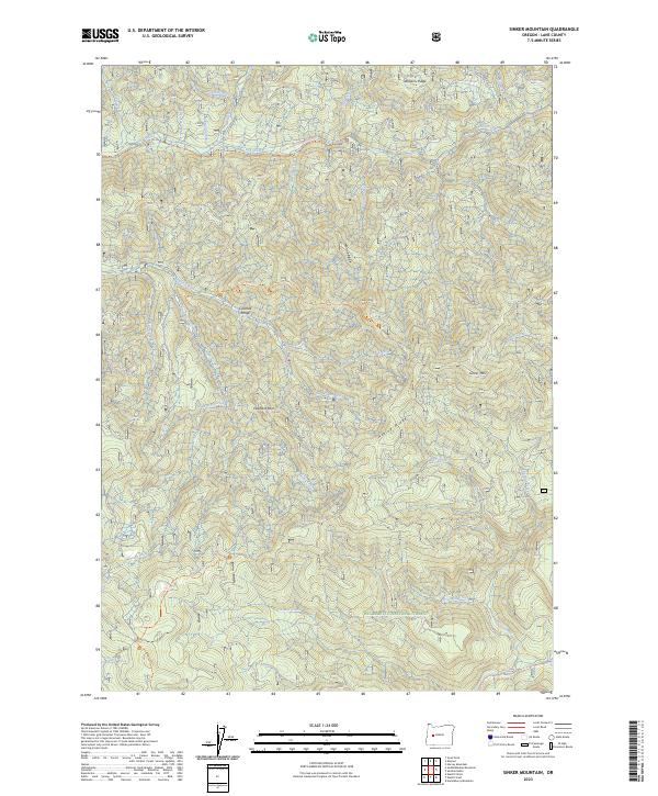 Sinker Mountain 2023 topographic map preview