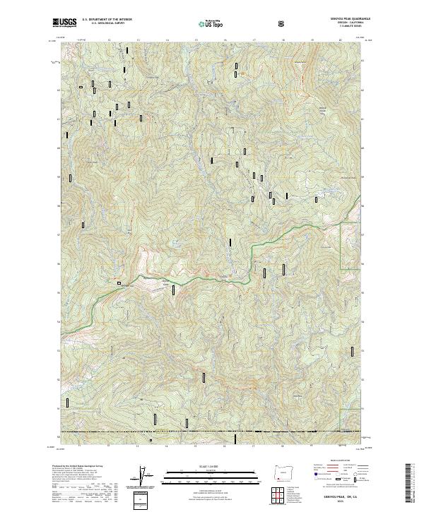 Siskiyou Peak 2023 topographic map thumbnail