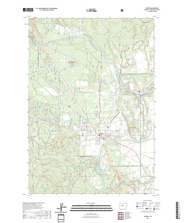 Sisters 2023 topographic map preview