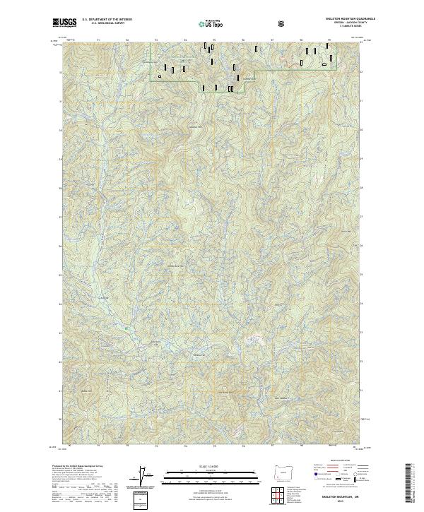 Skeleton Mountain topographic map thumbnail