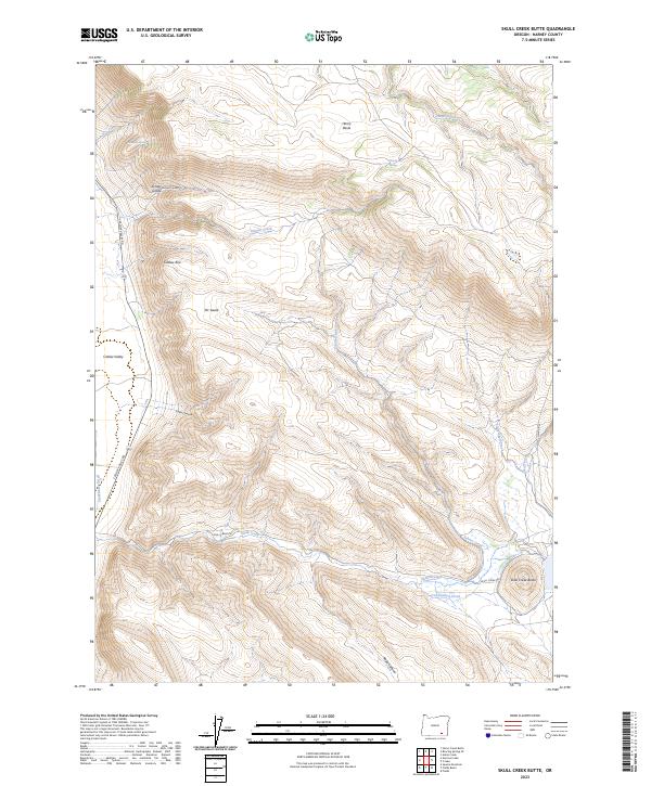 Skull Creek Butte topographic map thumbnail